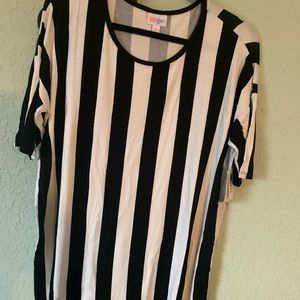 LuLaRoe Irma in Black and white vertical stripes!